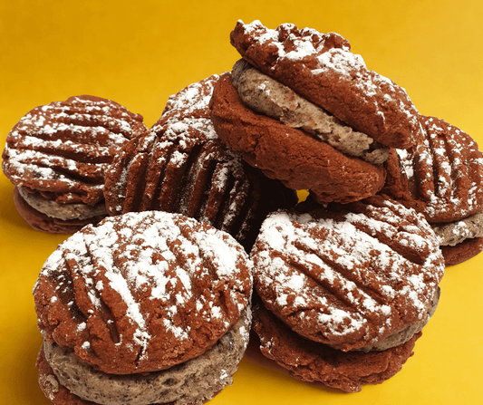 Chocolate Shortbread Cookie with a Choc Cookie & Cream Buttercream Filling